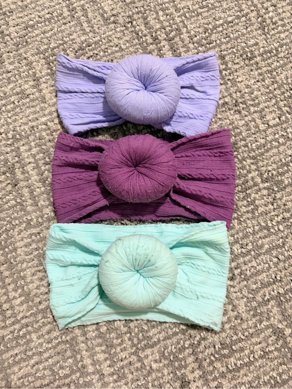 Baby Stretch Knit knot Headbands set of 3